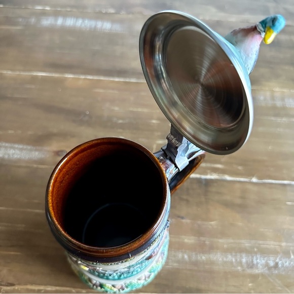 Beyer W. Germany Hand Painted Vintage Limited Edition Beer Stein Duck Rare New - Picture 9 of 10